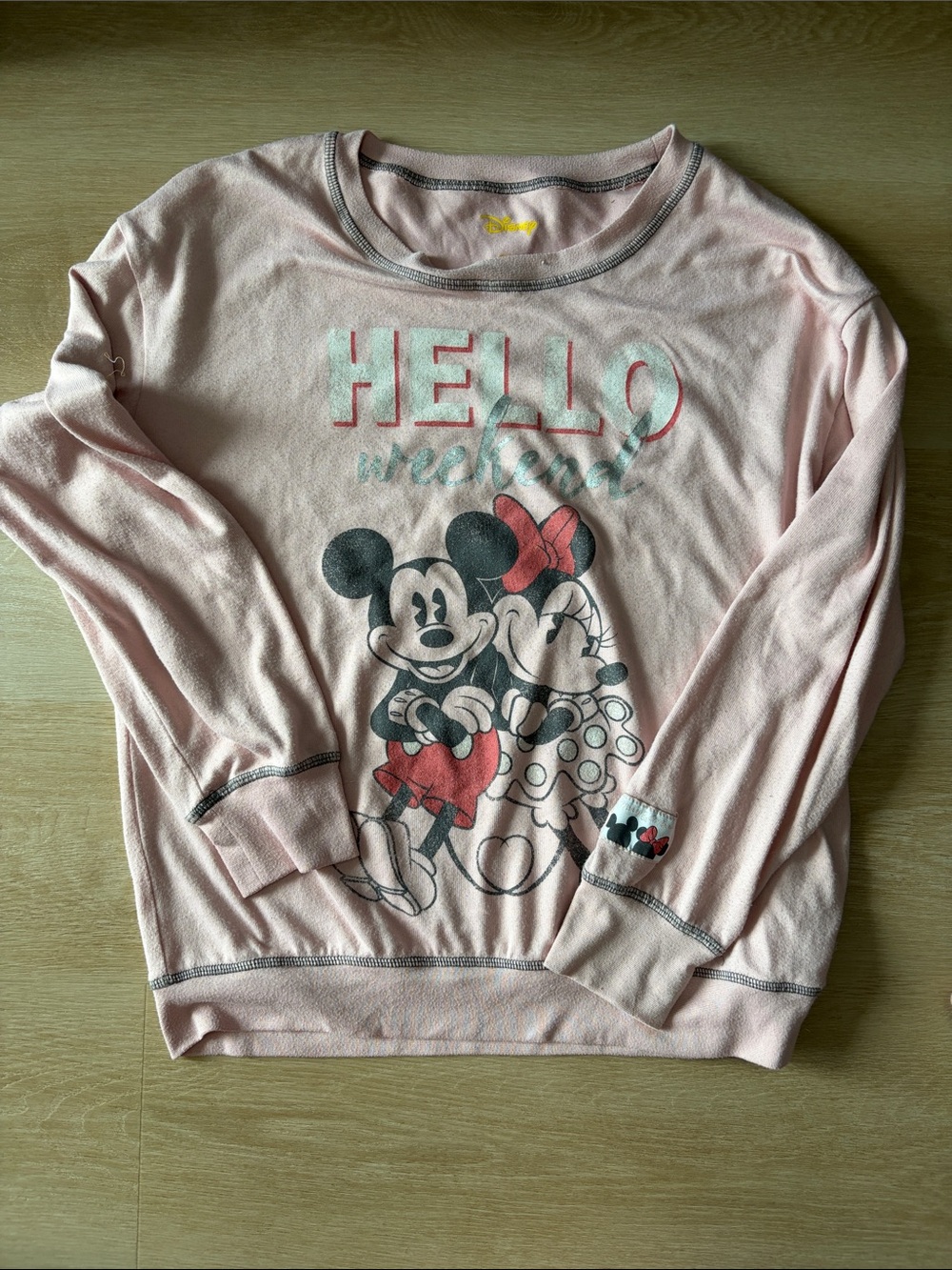 Disney Pink Mickey & Minnie "Hello Weekend" Pullover